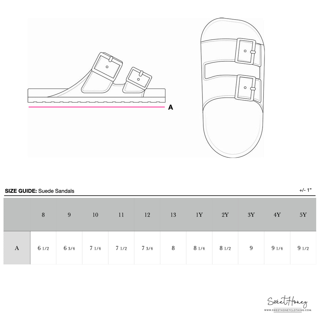 SweetHoney Suede Sandals - Light Brown