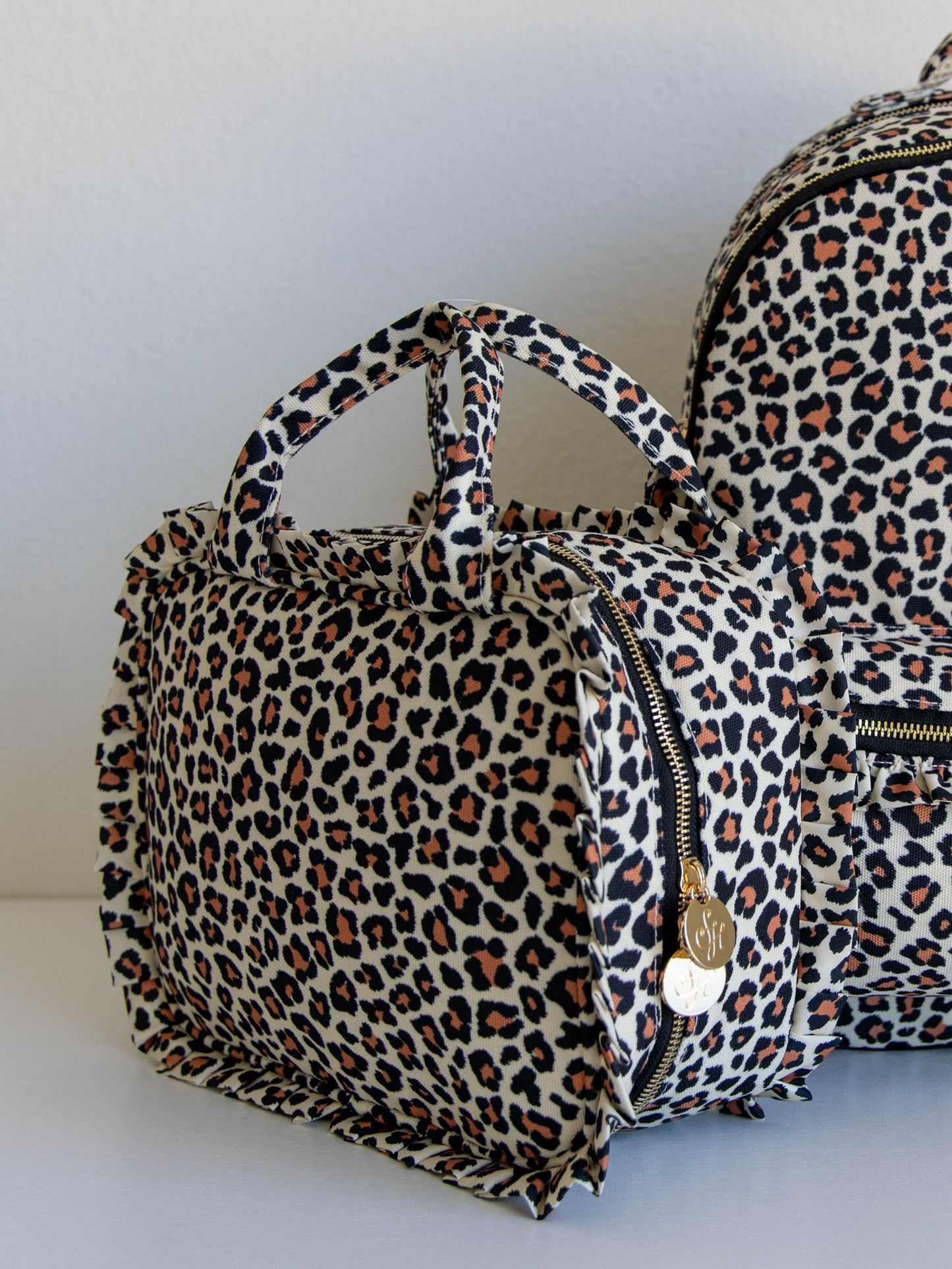 Ruffled Lunch Kit - Leopard