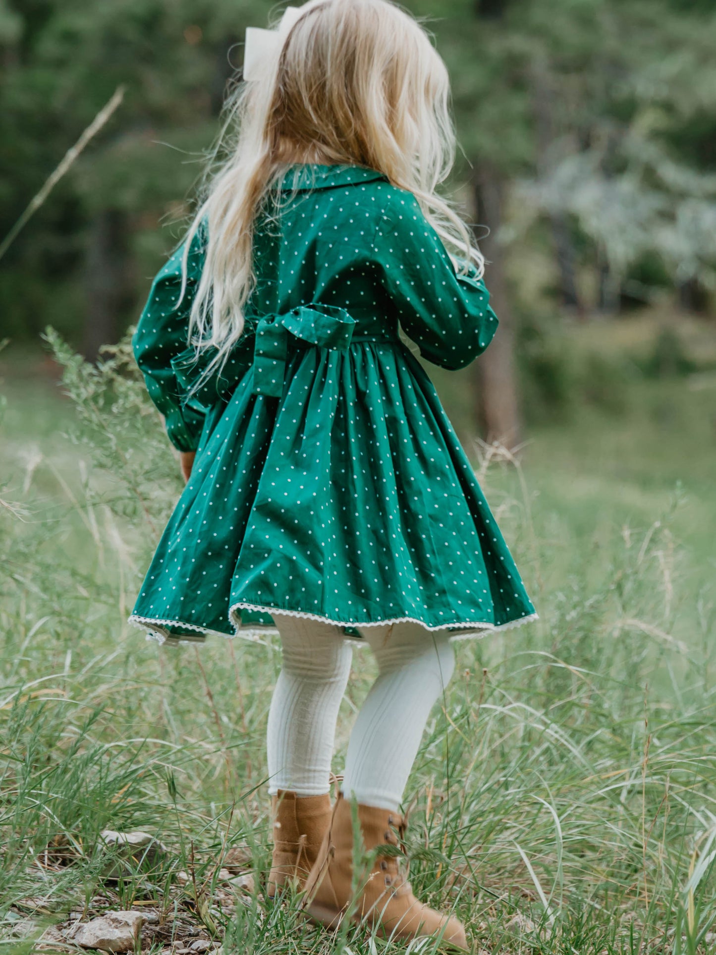 Goldie Dress - Wintergreen Dotty