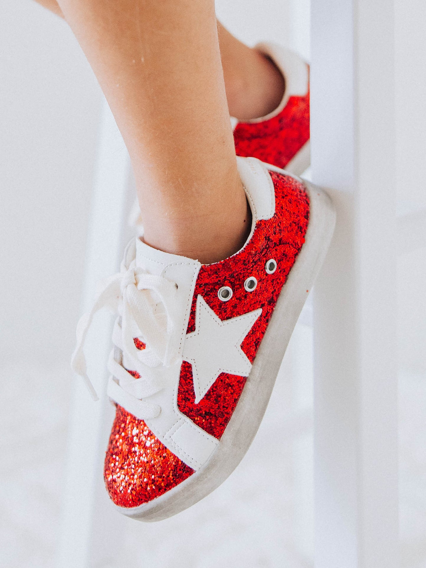 SweetHoney Sneakers - Red Sparkle