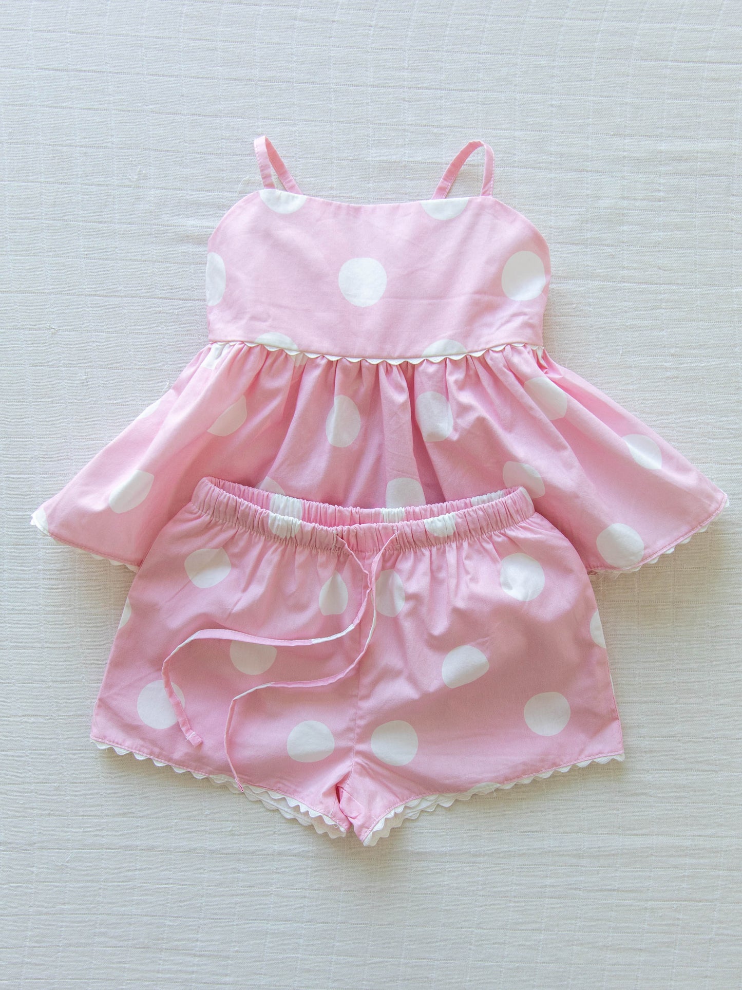 Ellie Tie Set - Pink Polka Dot