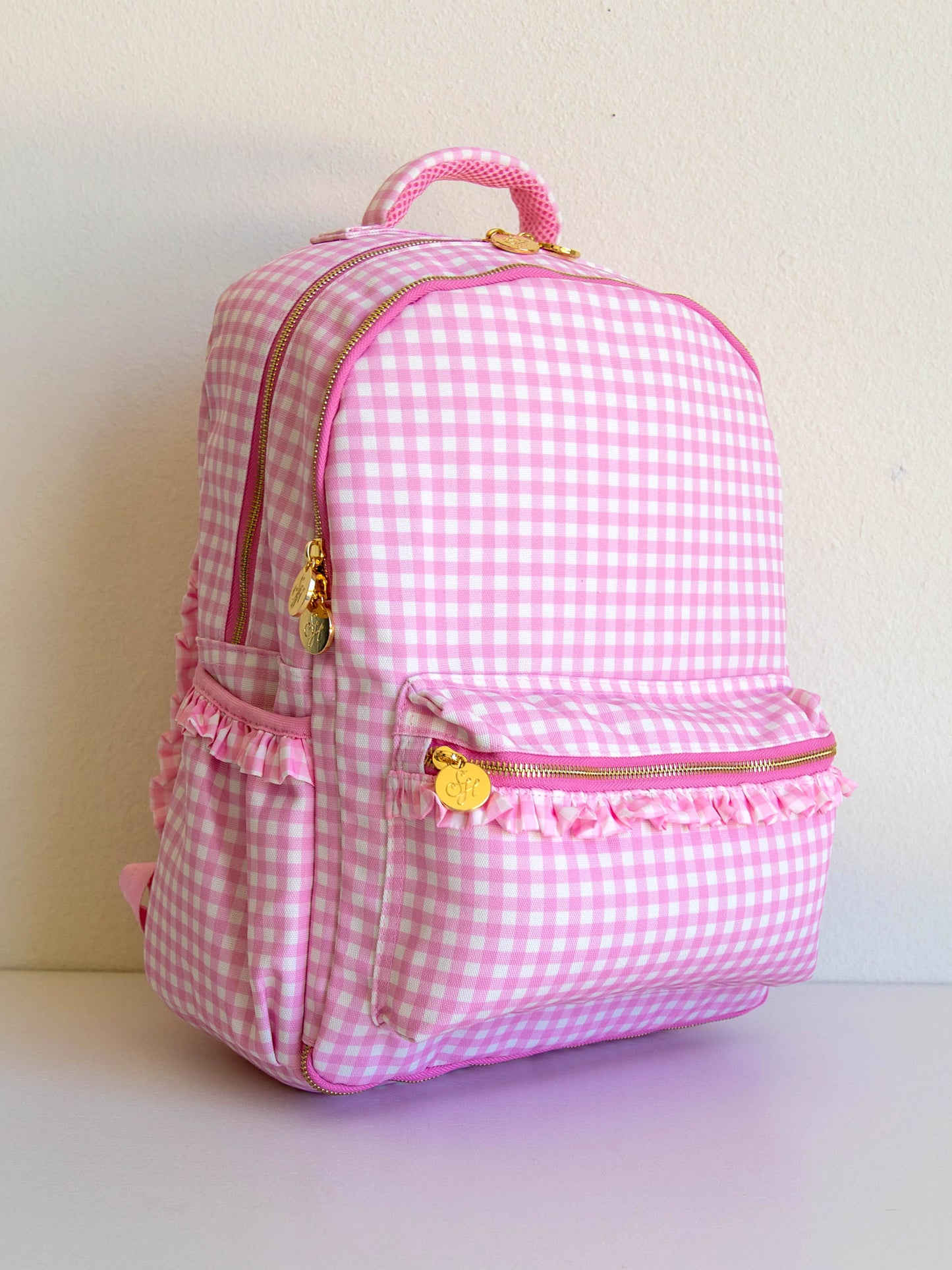 Ridley Backpack - Rosey Pink Gingham