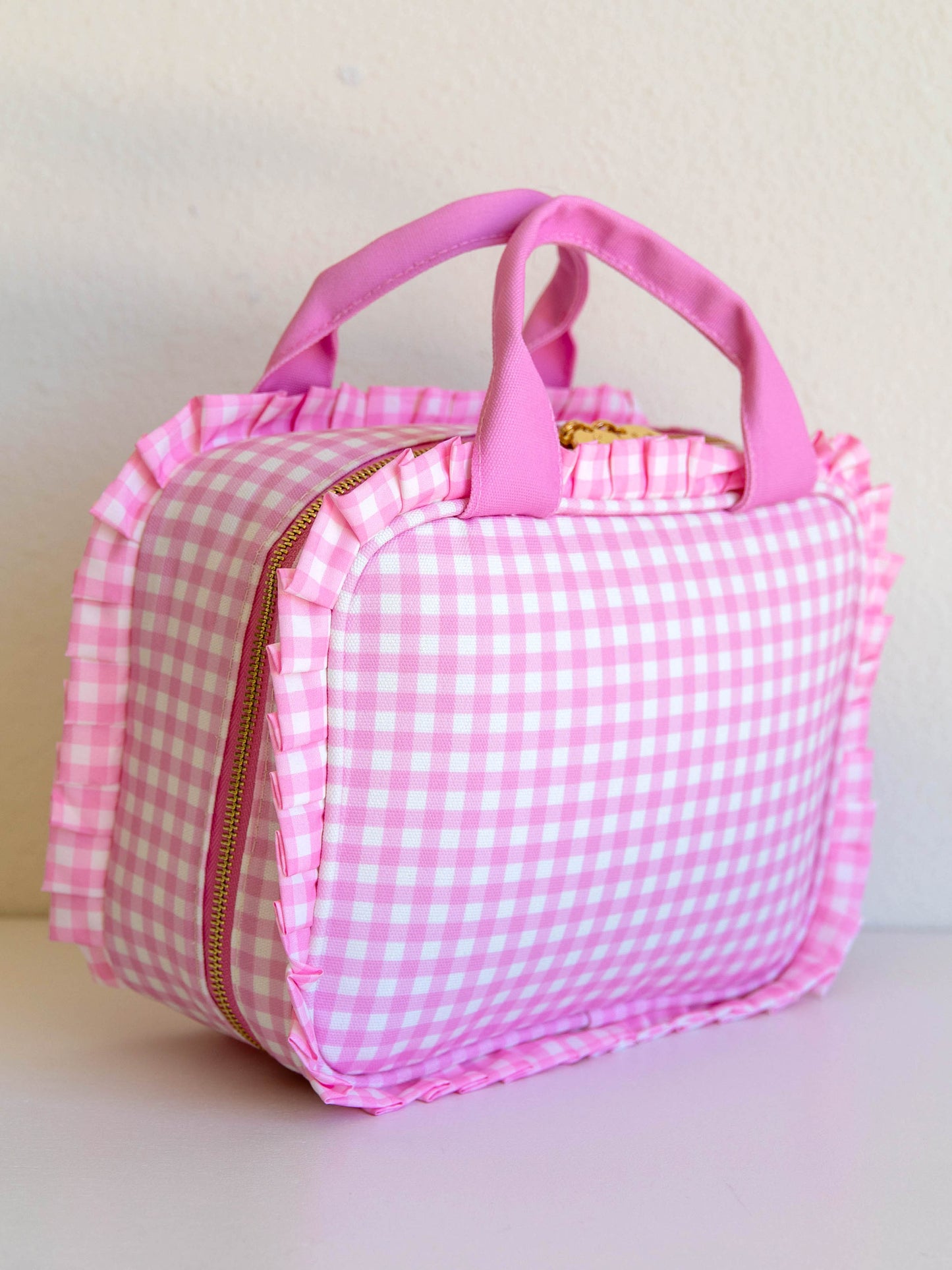 Ruffled Lunch Kit - Rosey Pink Gingham