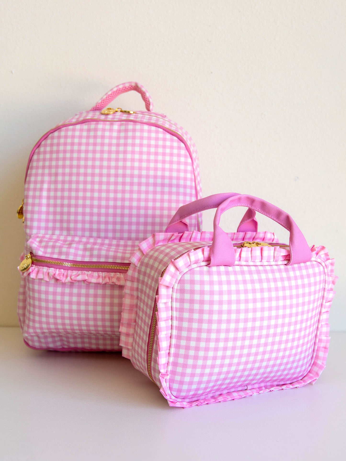 Ruffled Lunch Kit - Rosey Pink Gingham