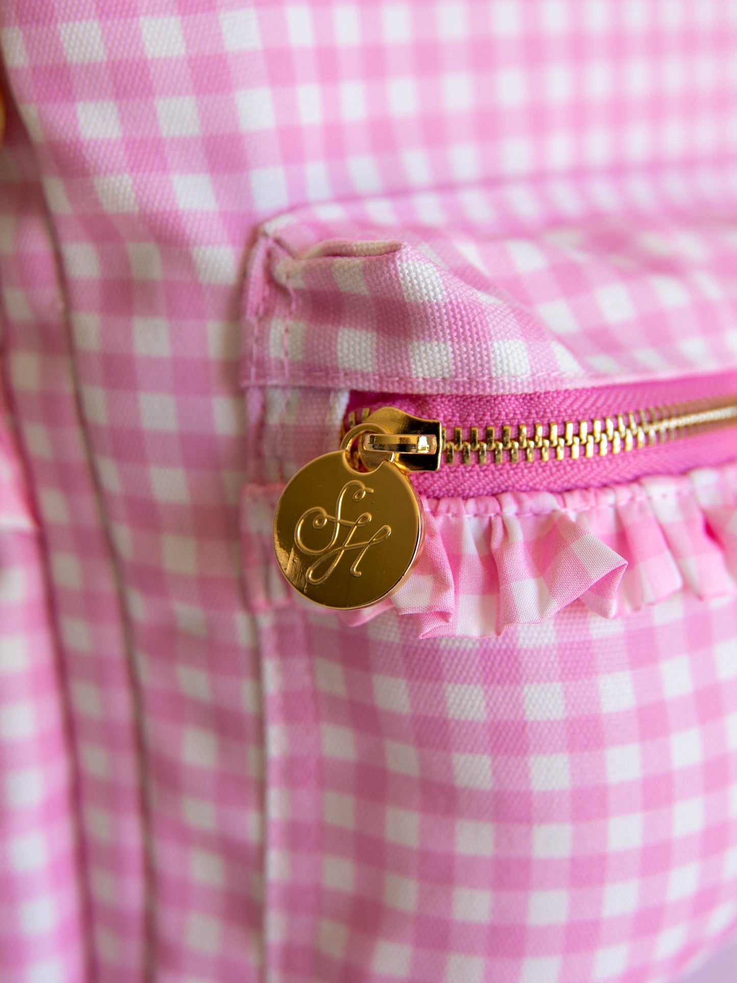 Ridley Backpack - Rosey Pink Gingham