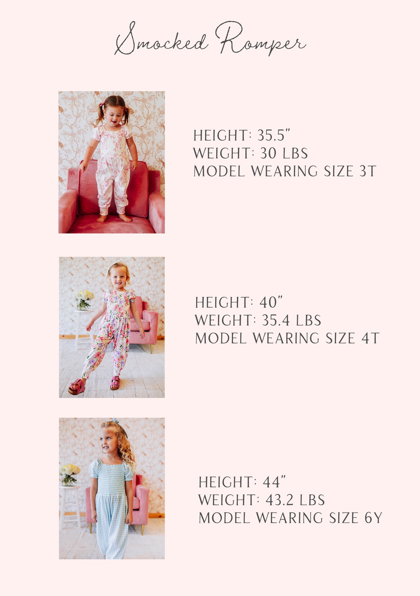 Smocked Romper - Blue Gingham