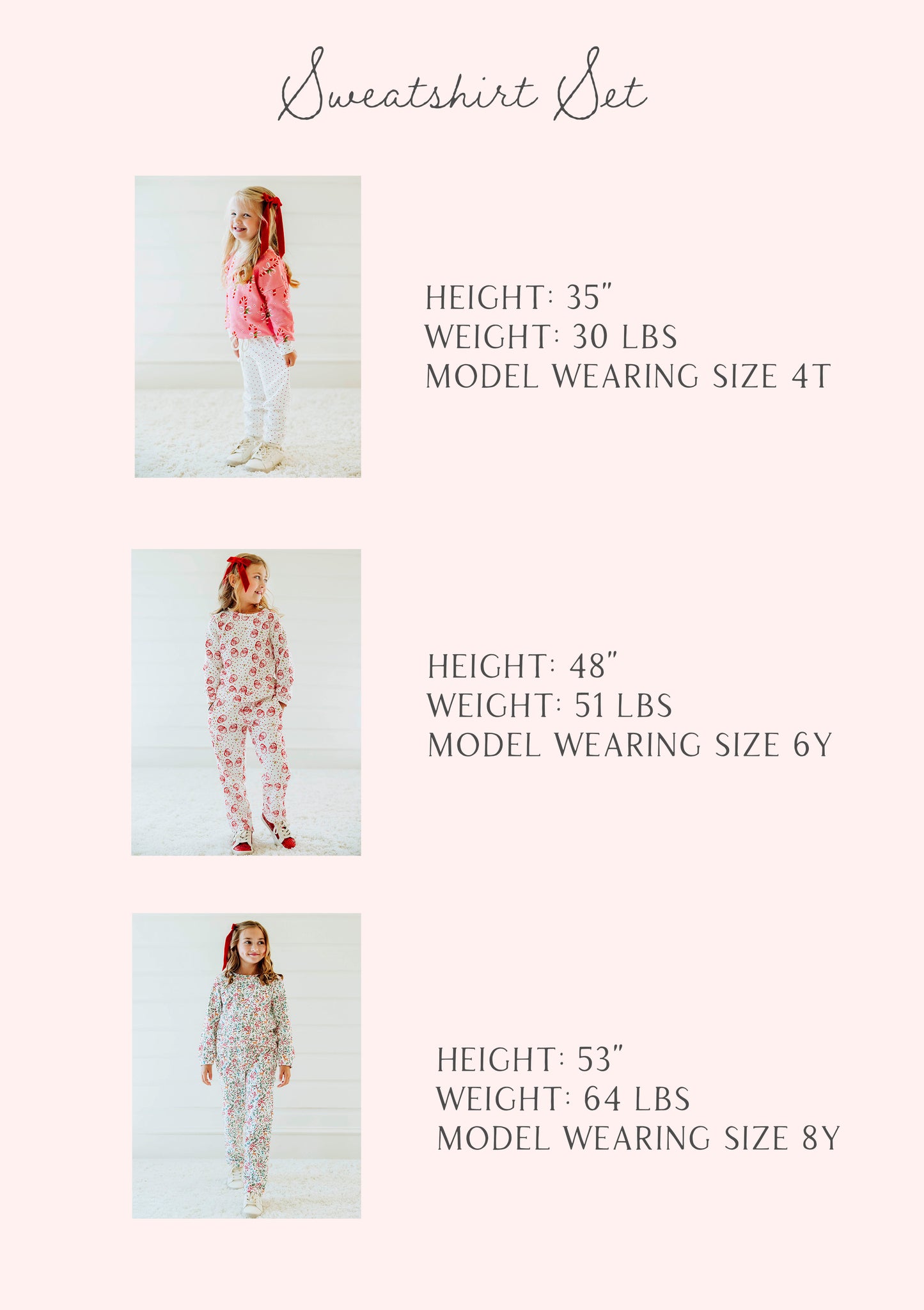 Sweatshirt Set - Candy Cane Bubblegum