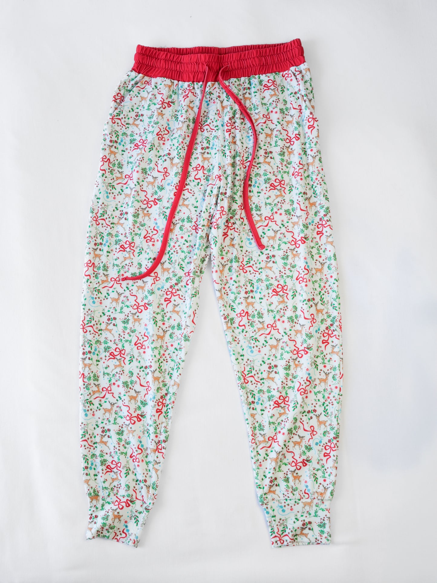 Men's Joggers - Solid Holly Jolly Reindeer