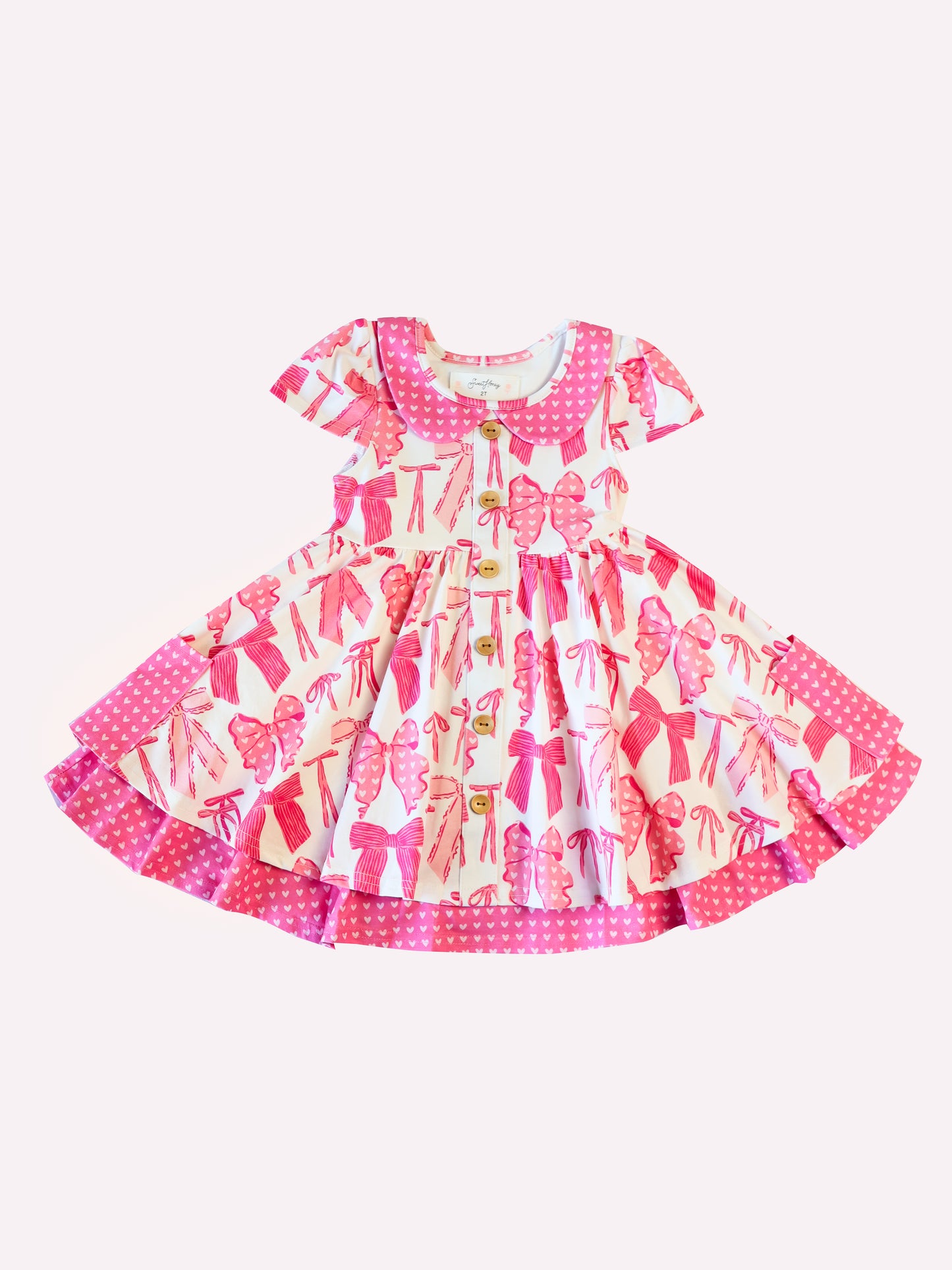 Prim Dress - Pretty Pink Bows