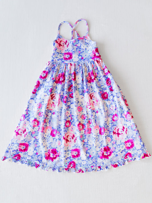 Maxi Play Dress - Pastel Carnations