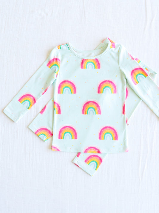 Cloud Fitted Pajamas - Candy Rainbows