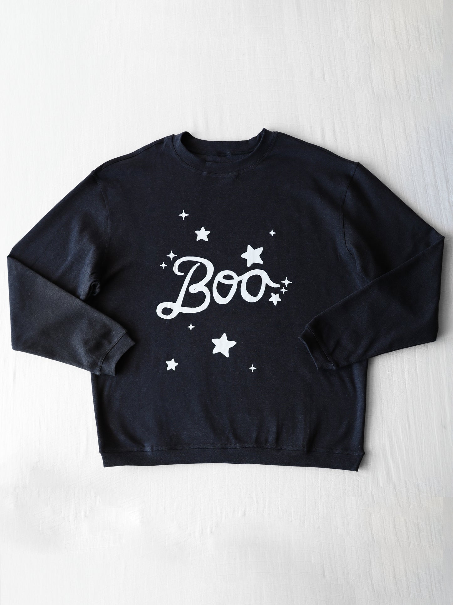 Women's Oversized Warm Knit Sweatshirt - Spooky Night Sky