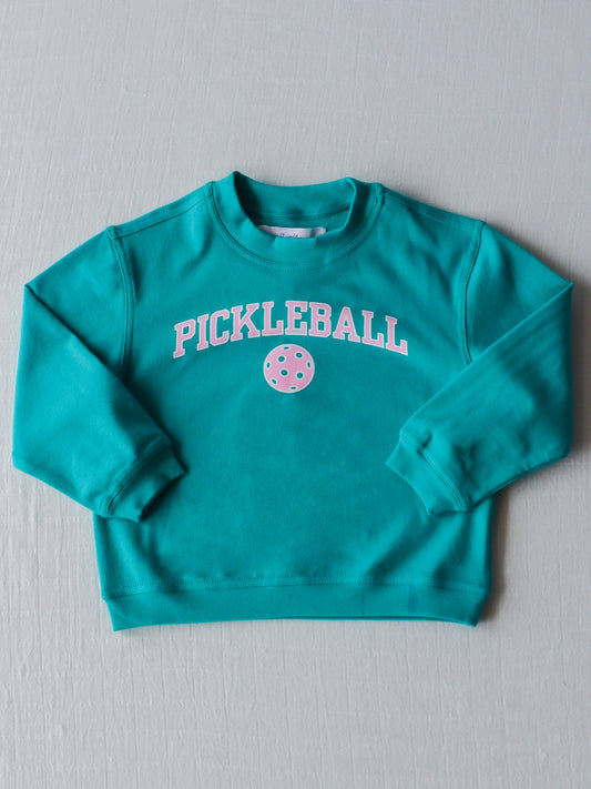 Warm Knit Sweatshirt - Pickleball Green