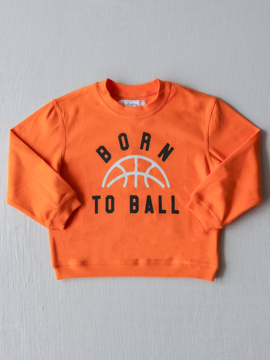 Warm Knit Sweatshirt - Born to Ball Orange