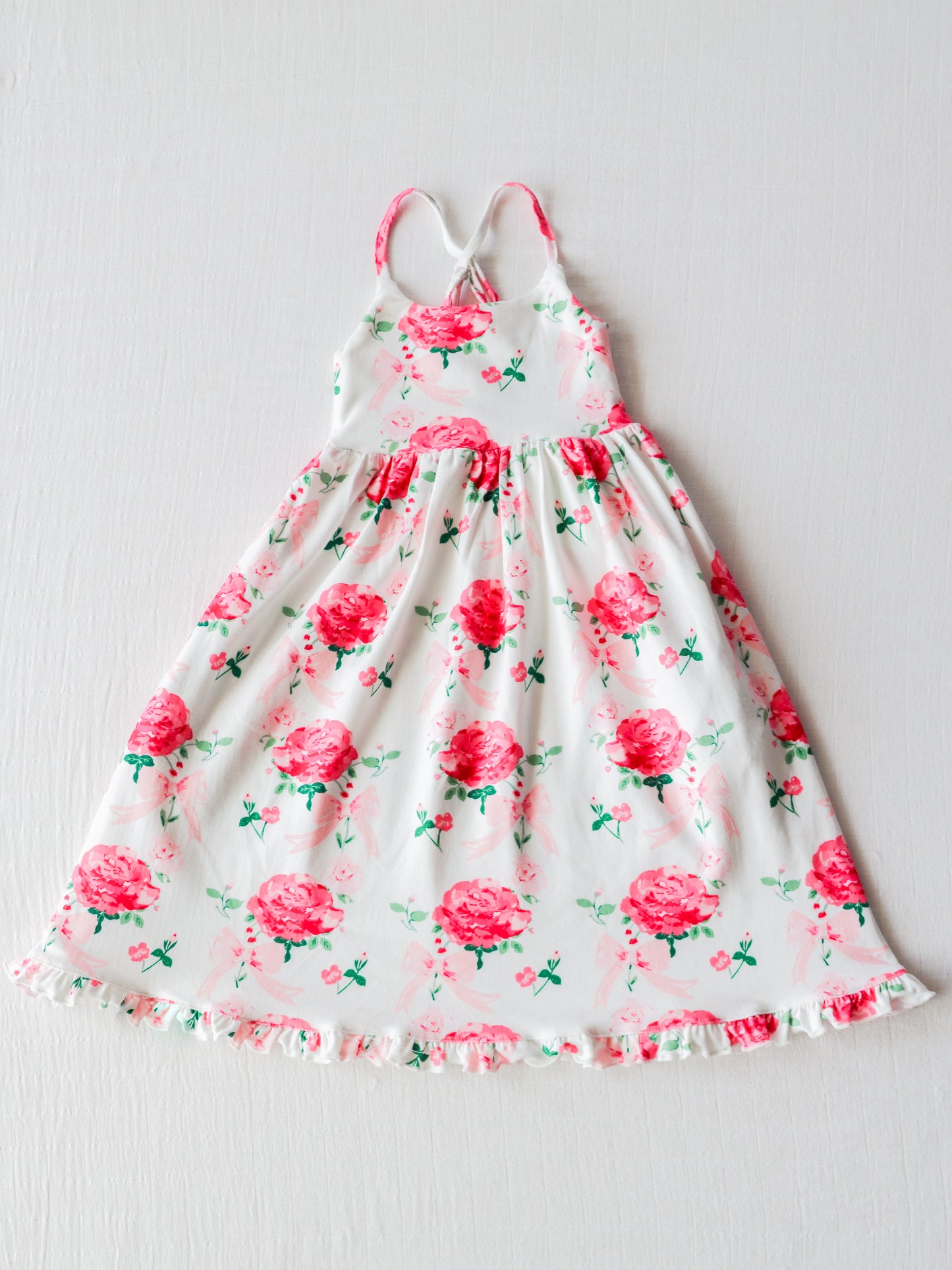 Maxi Play Dress - Pink Rose Bouquet