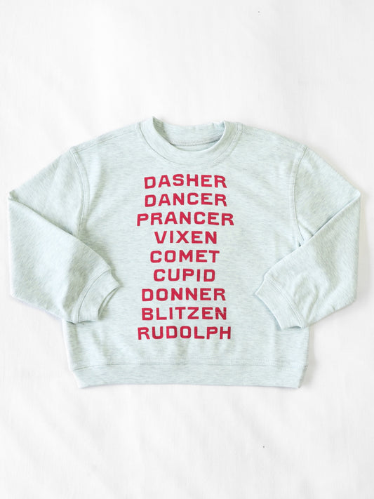 Warm Knit Sweatshirt - Reindeer Lineup