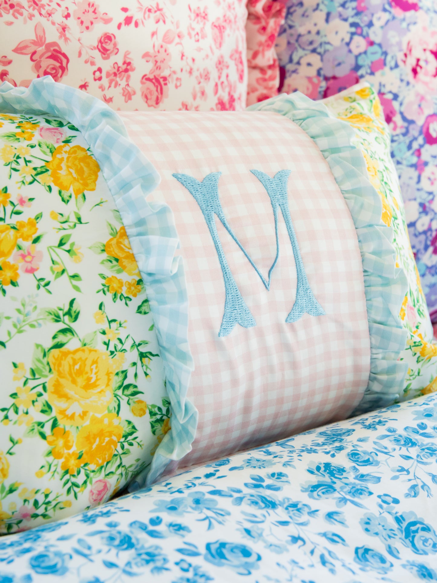 Boudoir Pillow Cover - Elina Gingham