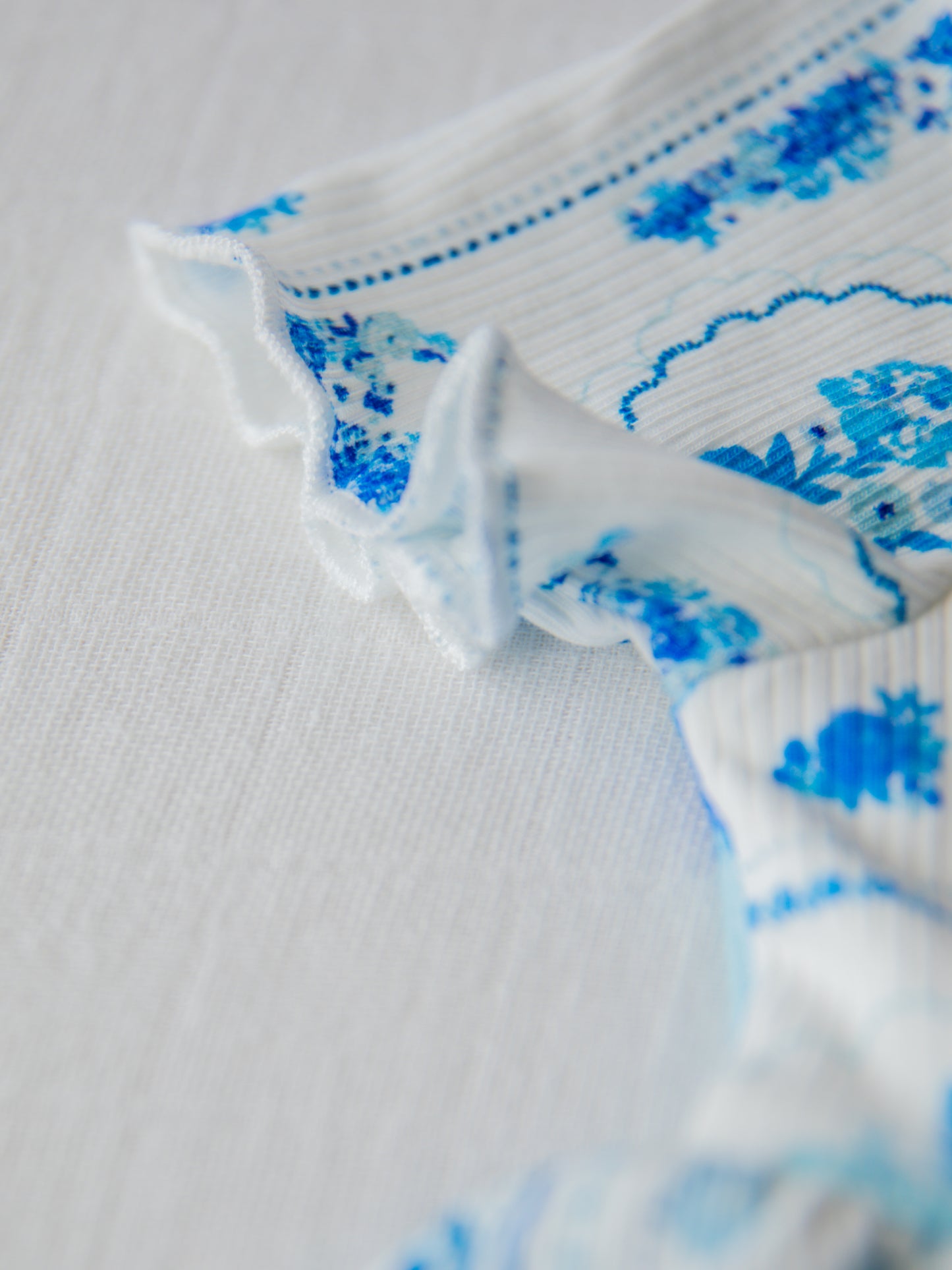 Ribbed Knit Dress - Patchwork Blue
