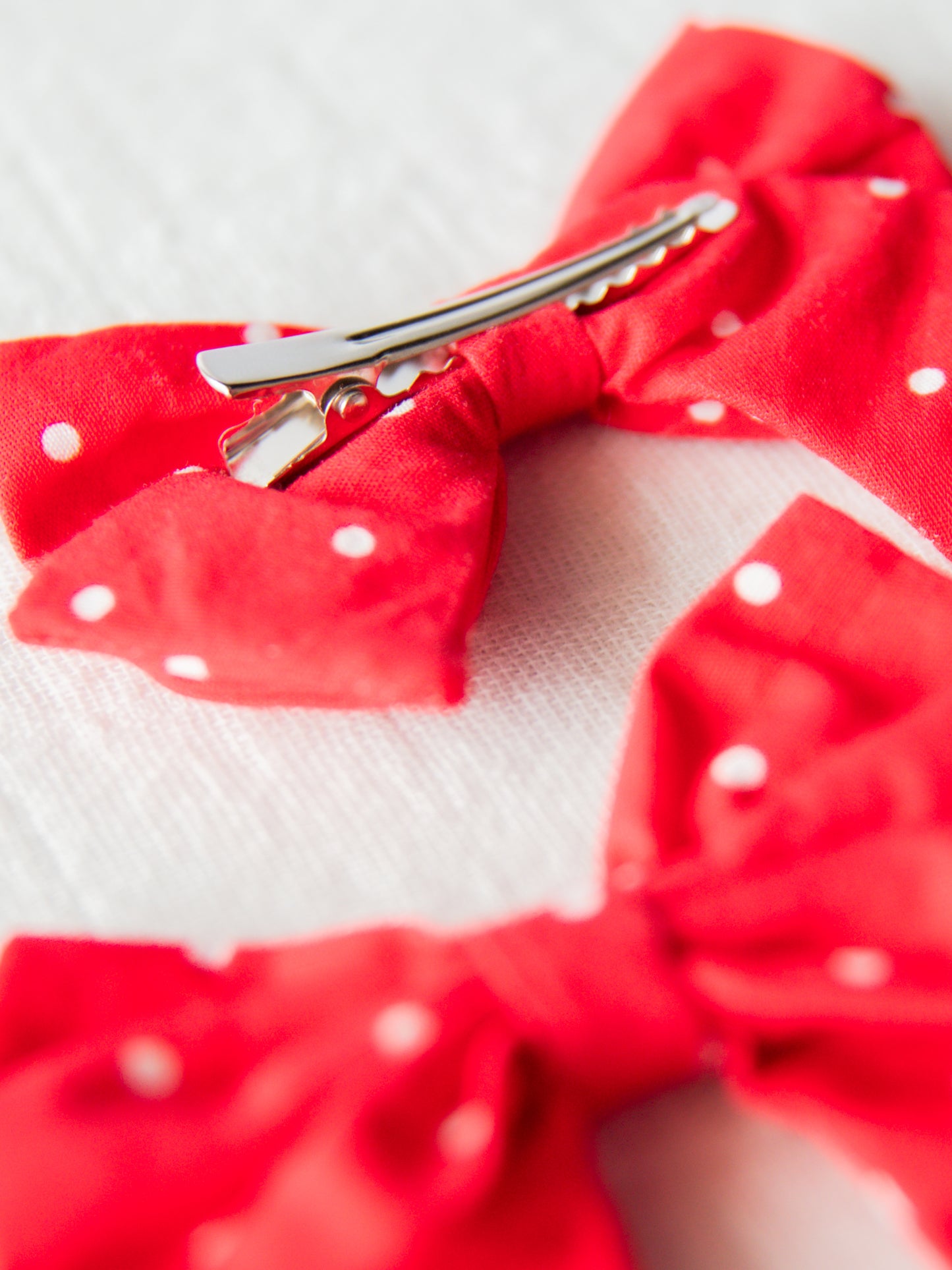 Bow Set Duo - Red White and Dotty
