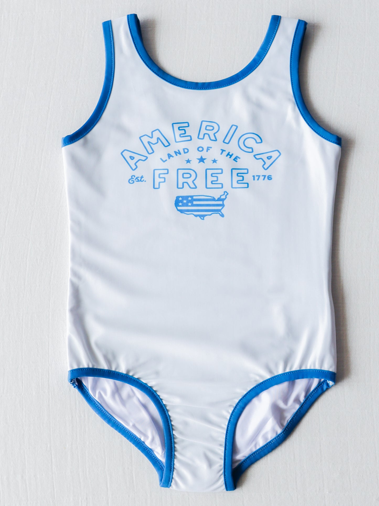 Graphic One Piece - American Patriotic White