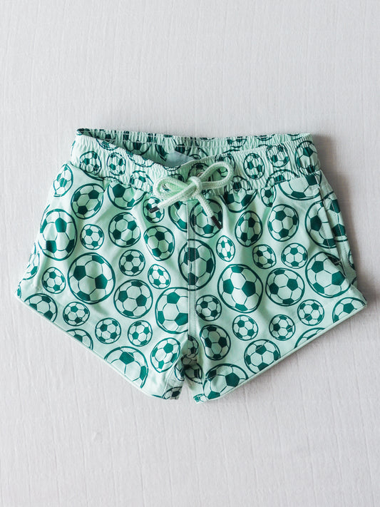 Boy's Swim Trunks - Soccer