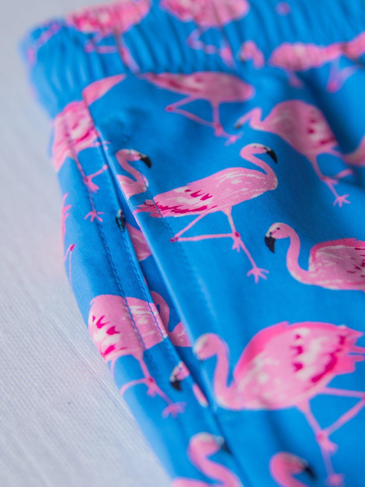Boy's Swim Trunks - Flamingo Blue