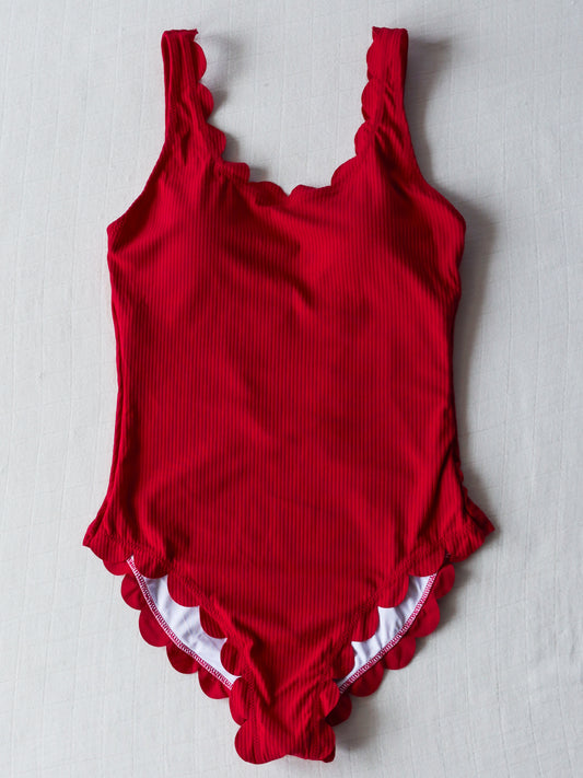 Women's Scalloped One Piece - Ruby Star