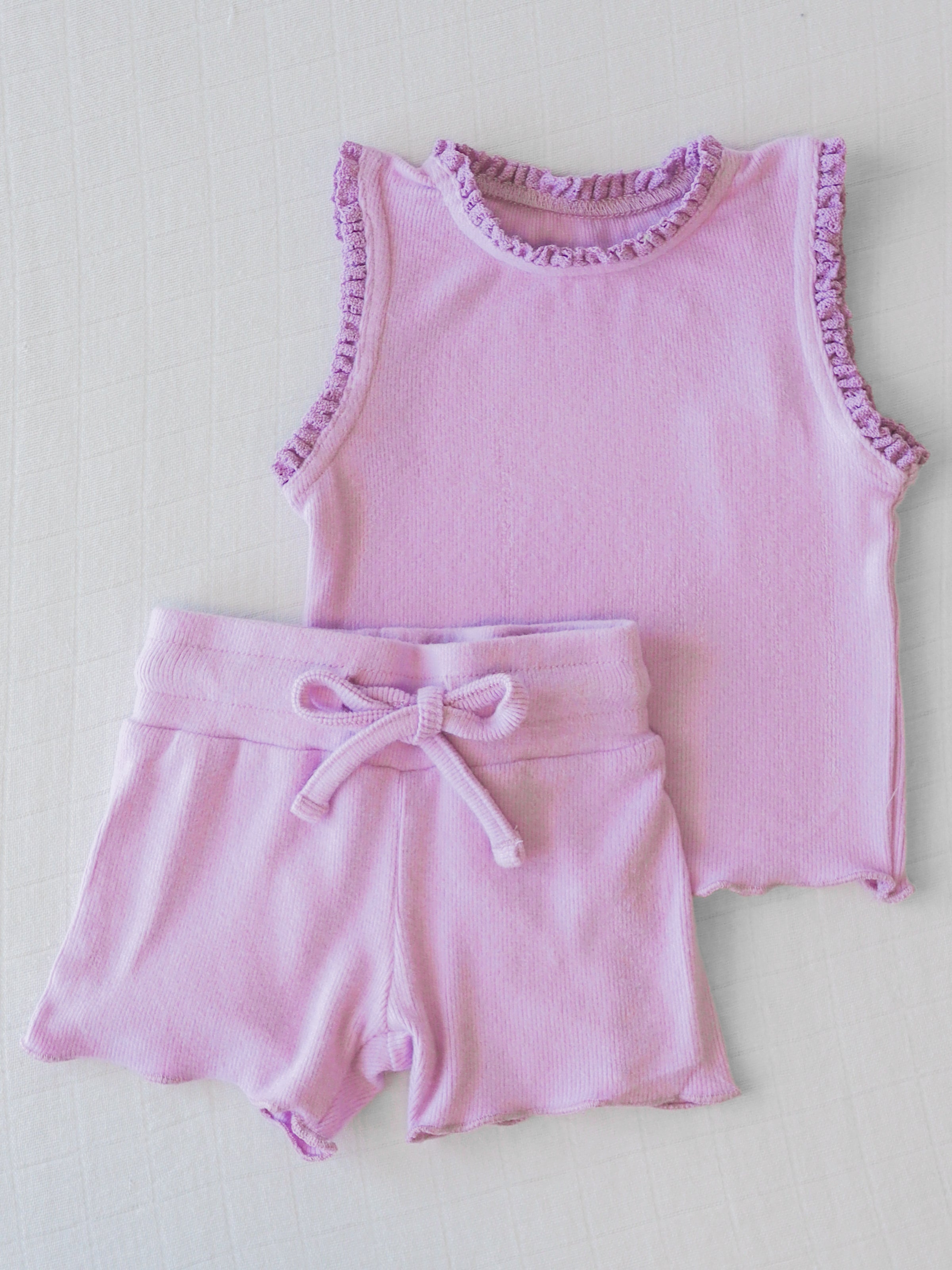 Luxe Tank Set - Grape - SweetHoney Clothing