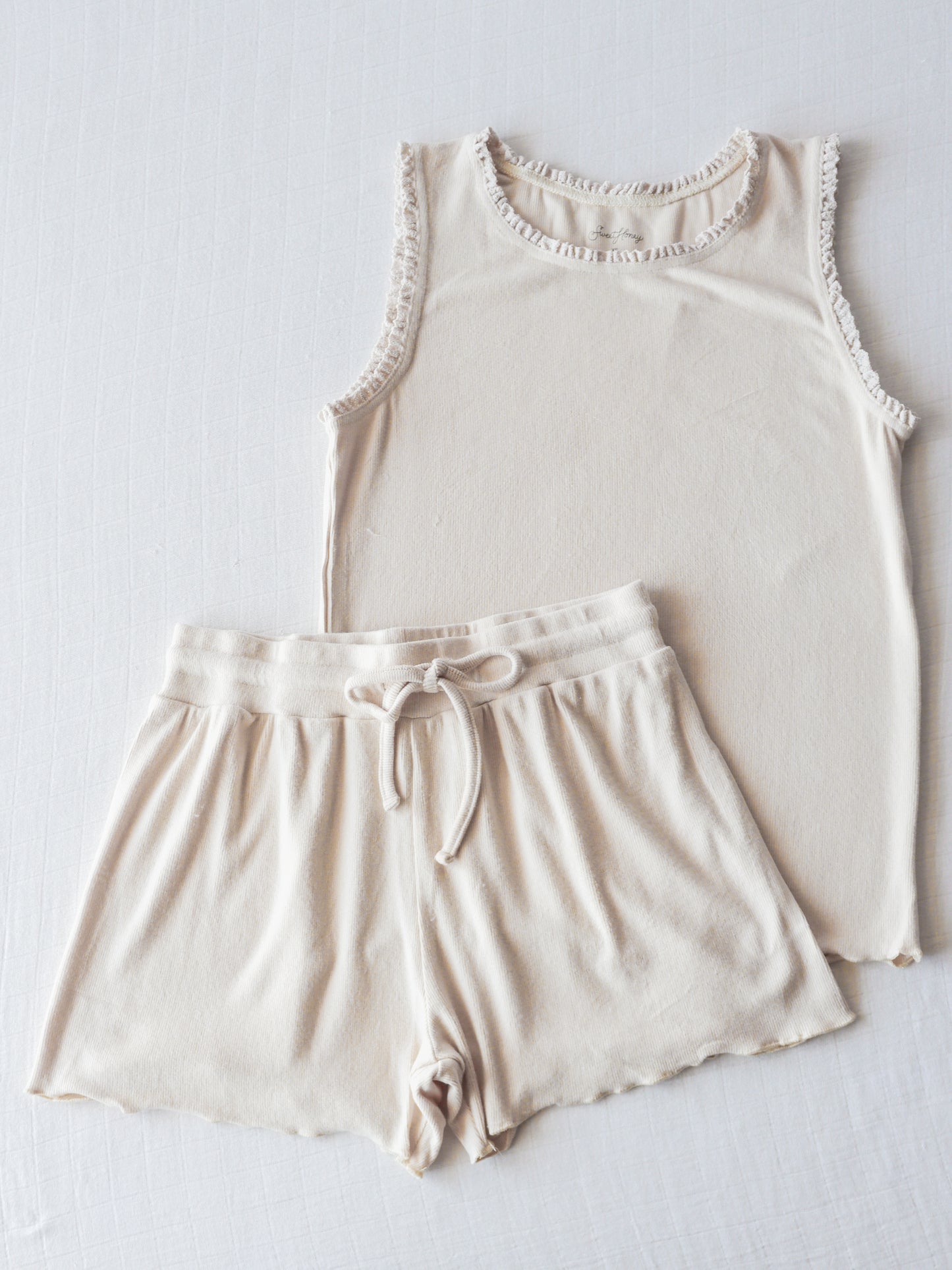 Women's Luxe Tank Set - Dusty Cream