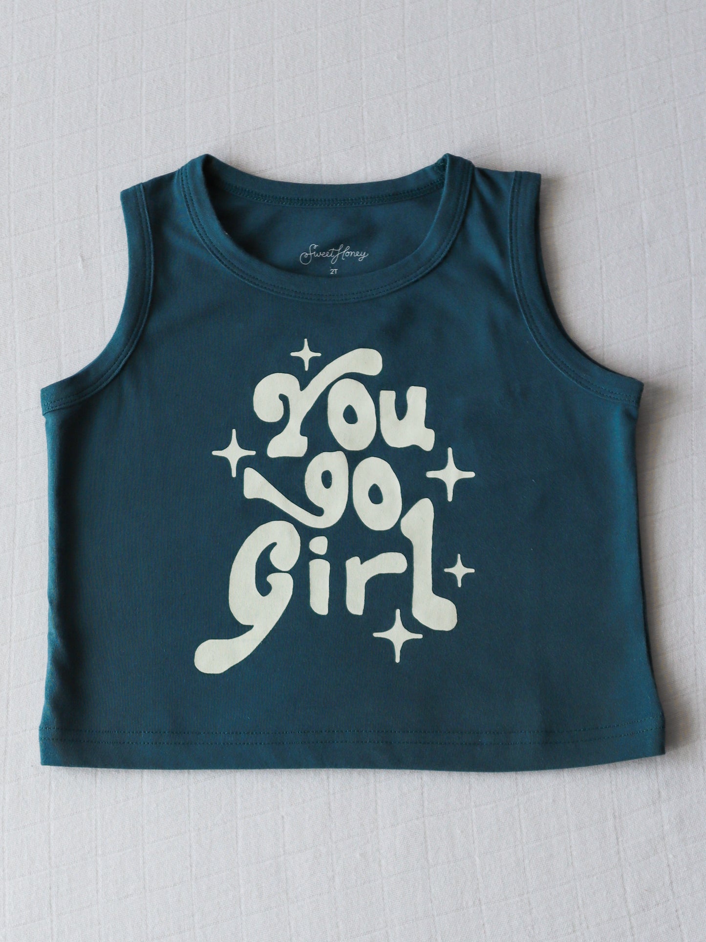 Graphic Tank - Go Girl Dark Green