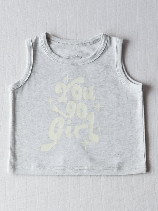 Graphic Tank - Go Girl Gray