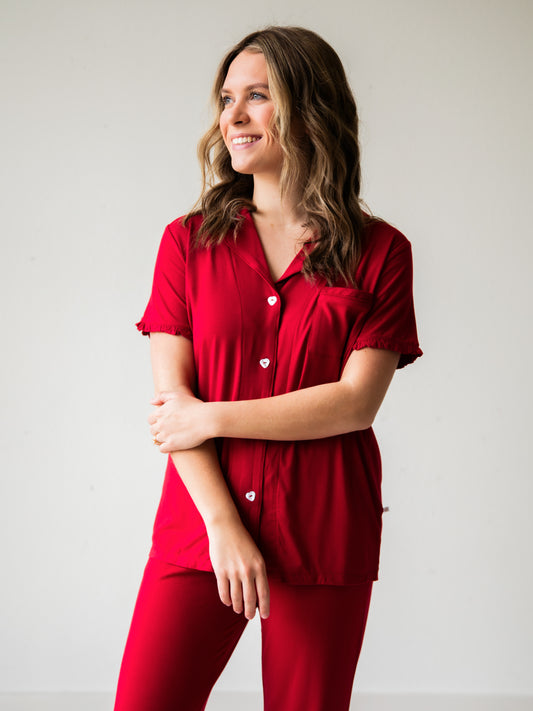 Women's Relaxed Pajama Set - Red My Mind