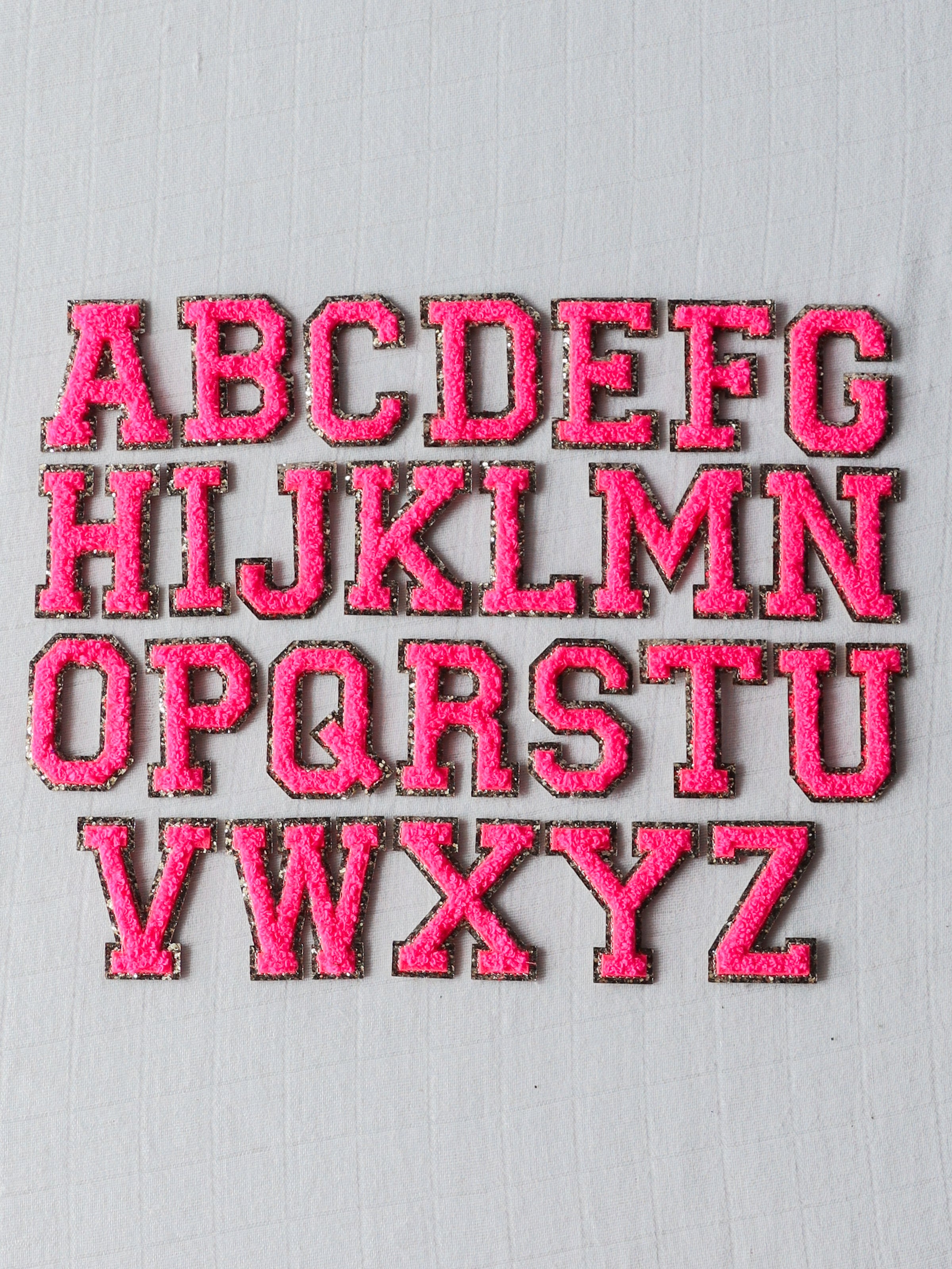 Small letter patch vibrant pink sweethoney clothing