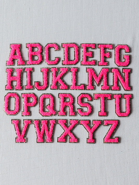 Small Letter Patch - Vibrant Pink