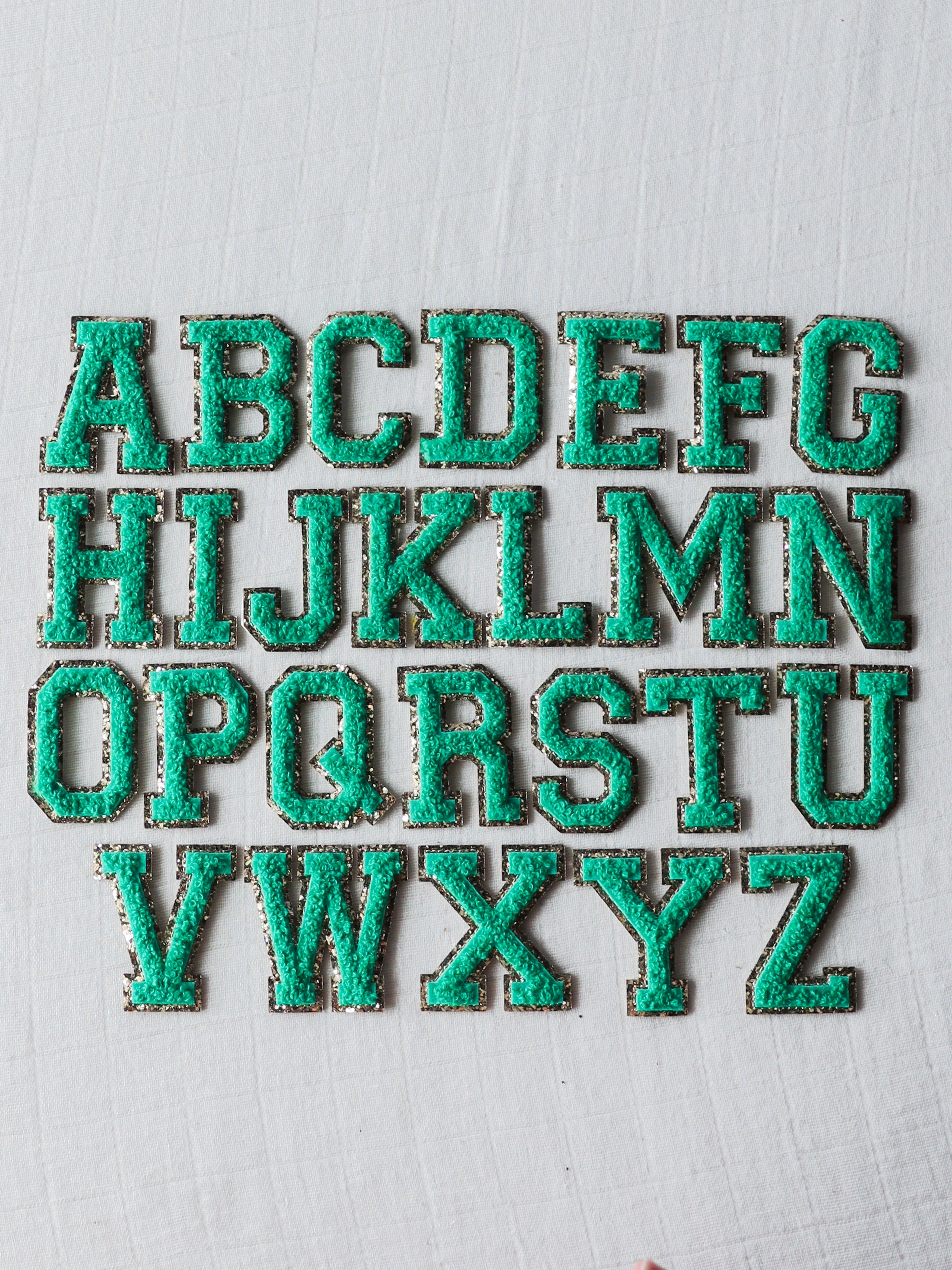 Small Letter Patch - Caribbean Green - SweetHoney Clothing