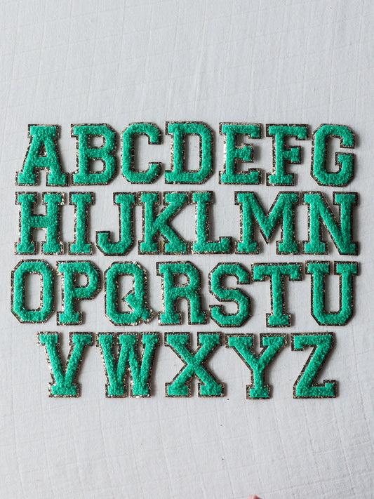Small Letter Patch - Caribbean Green