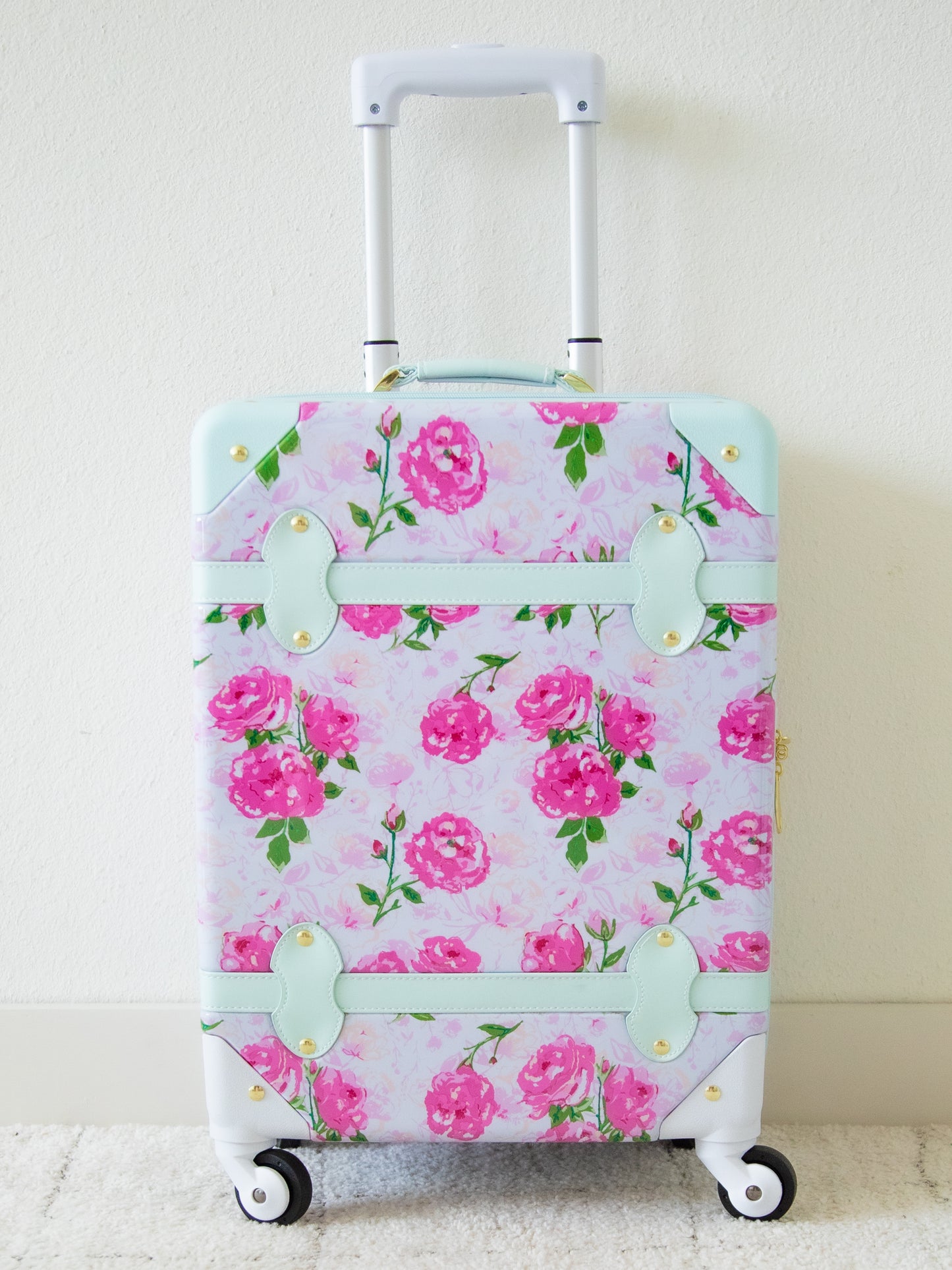 Lennon Traveling Luggage - Raspberry Roses