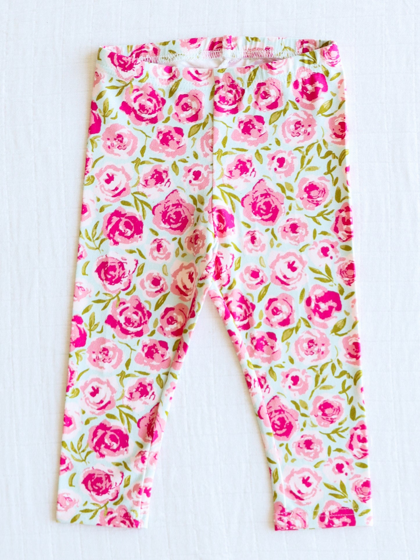 Cloud Fitted Pajamas - Covered in Roses on Aqua