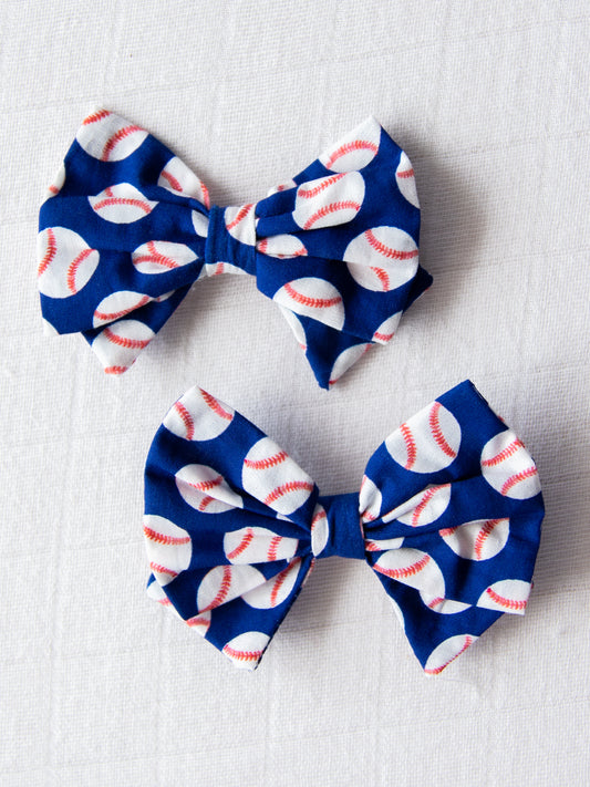 Bow Set Duo - Home Run in Navy