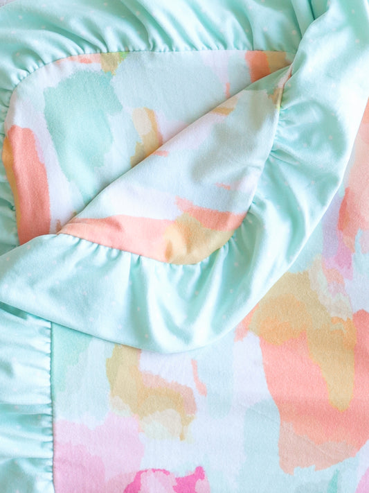Dreamer Ruffled Blanket - Popsicle Splash