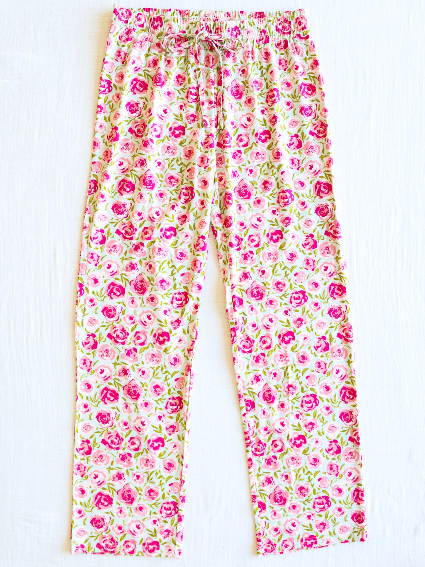 Women's Cloud Pajamas - Covered in Roses on Aqua