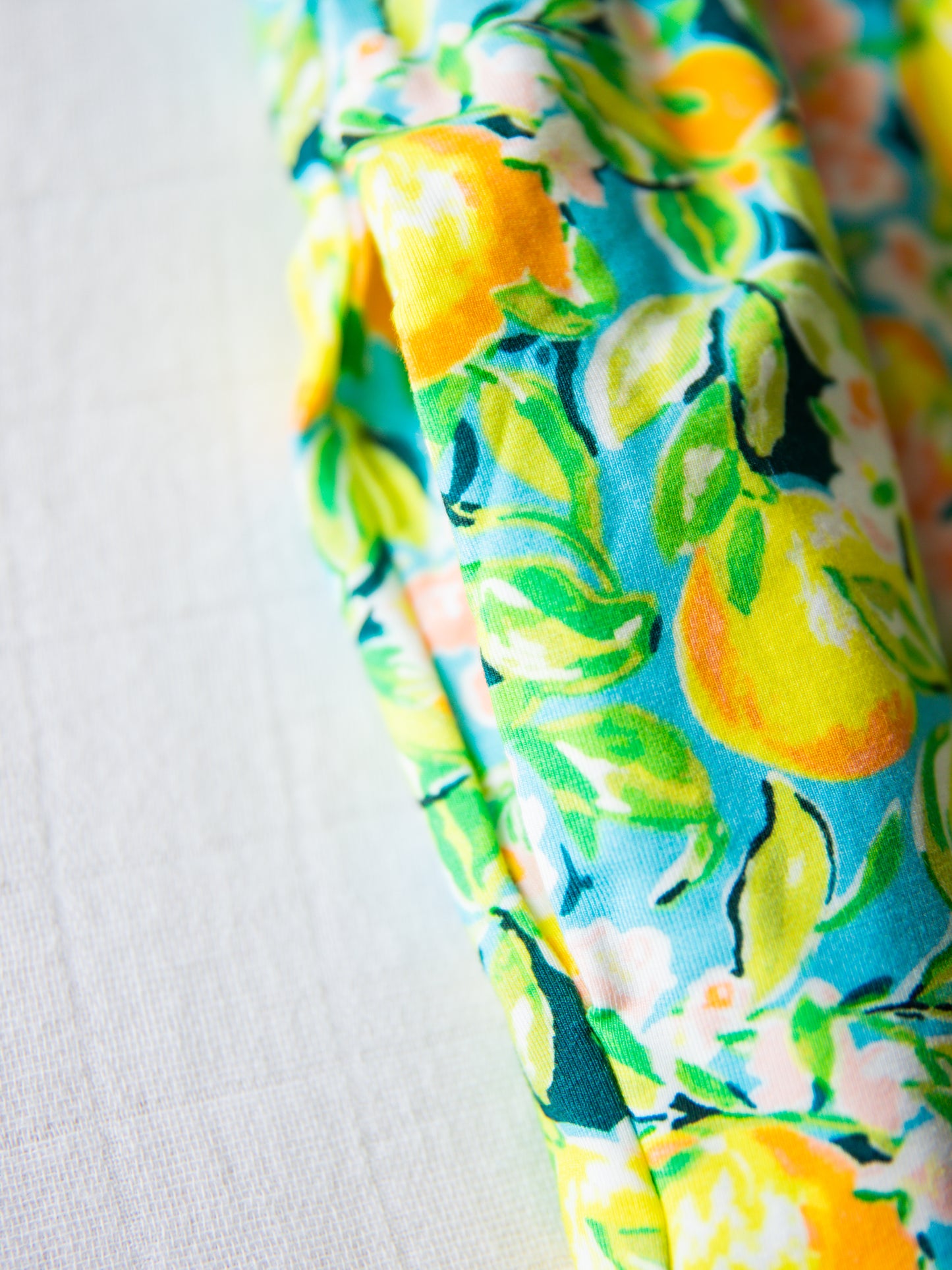 Short Leggy Romper - Bright Lemon Floral