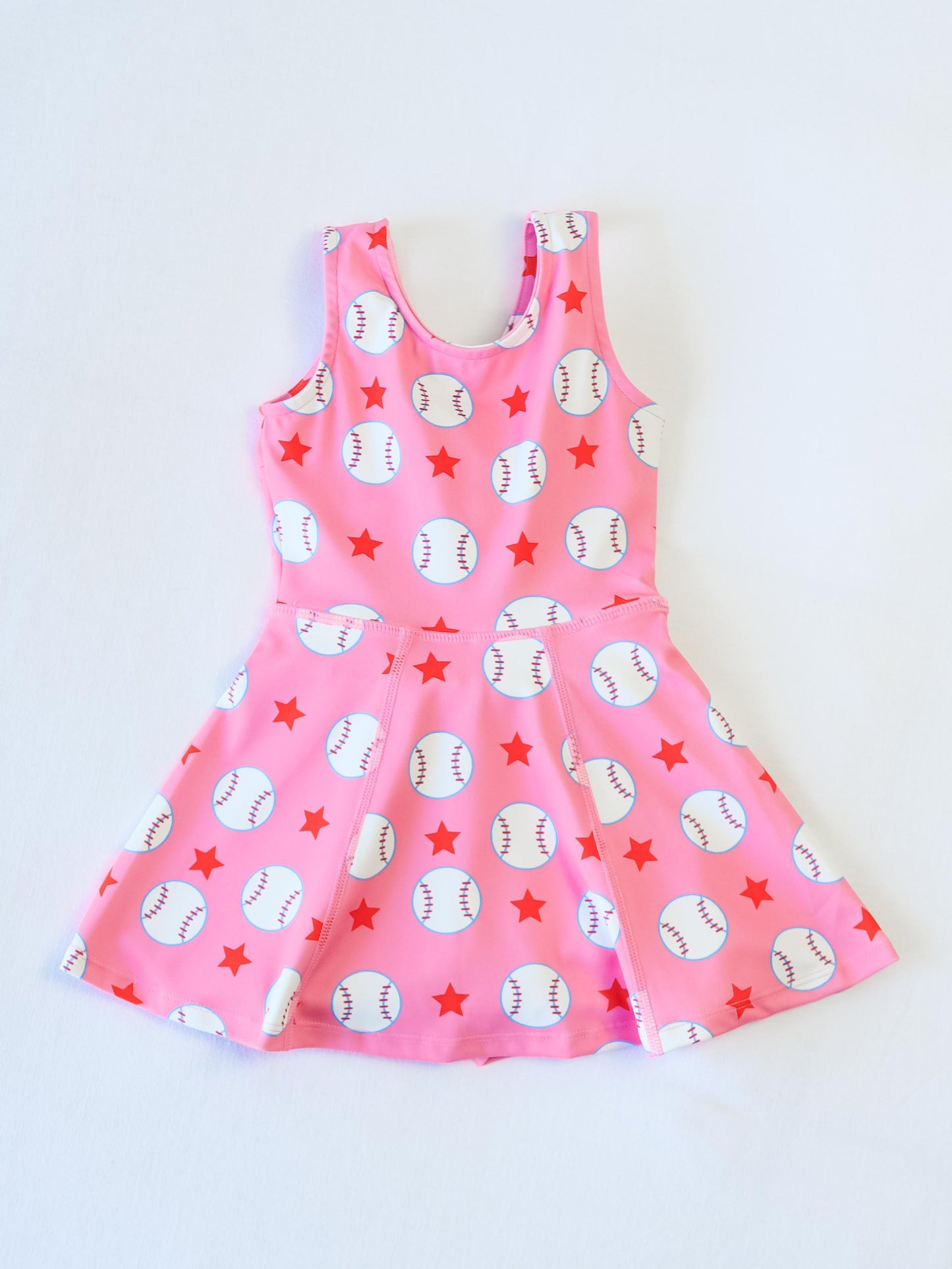 Tennis Dress - Allstar Baseball Pink