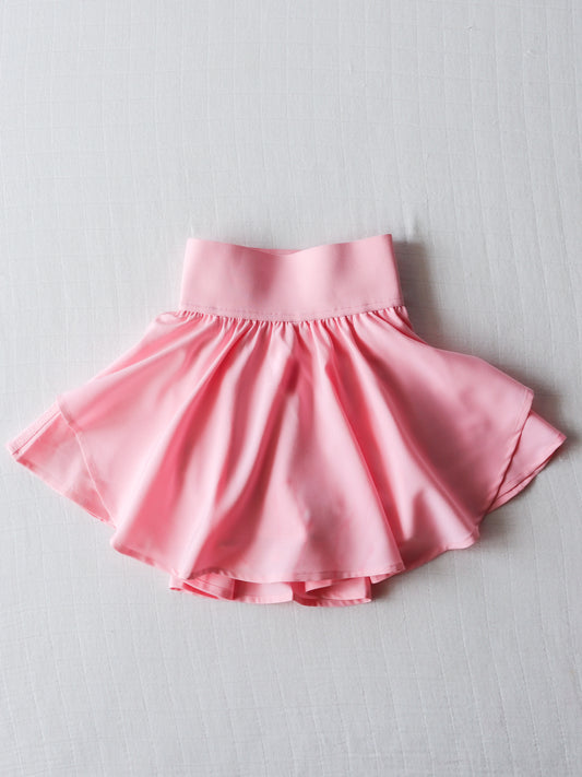 Layered Tennis Skort - Peony Pink