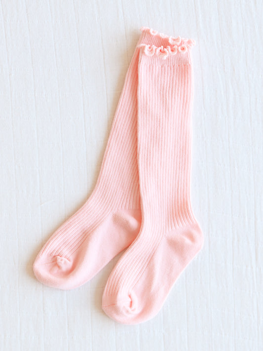 Ruffled Socks - Peach