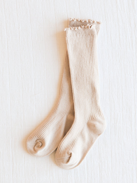 Ruffled Socks - Tan