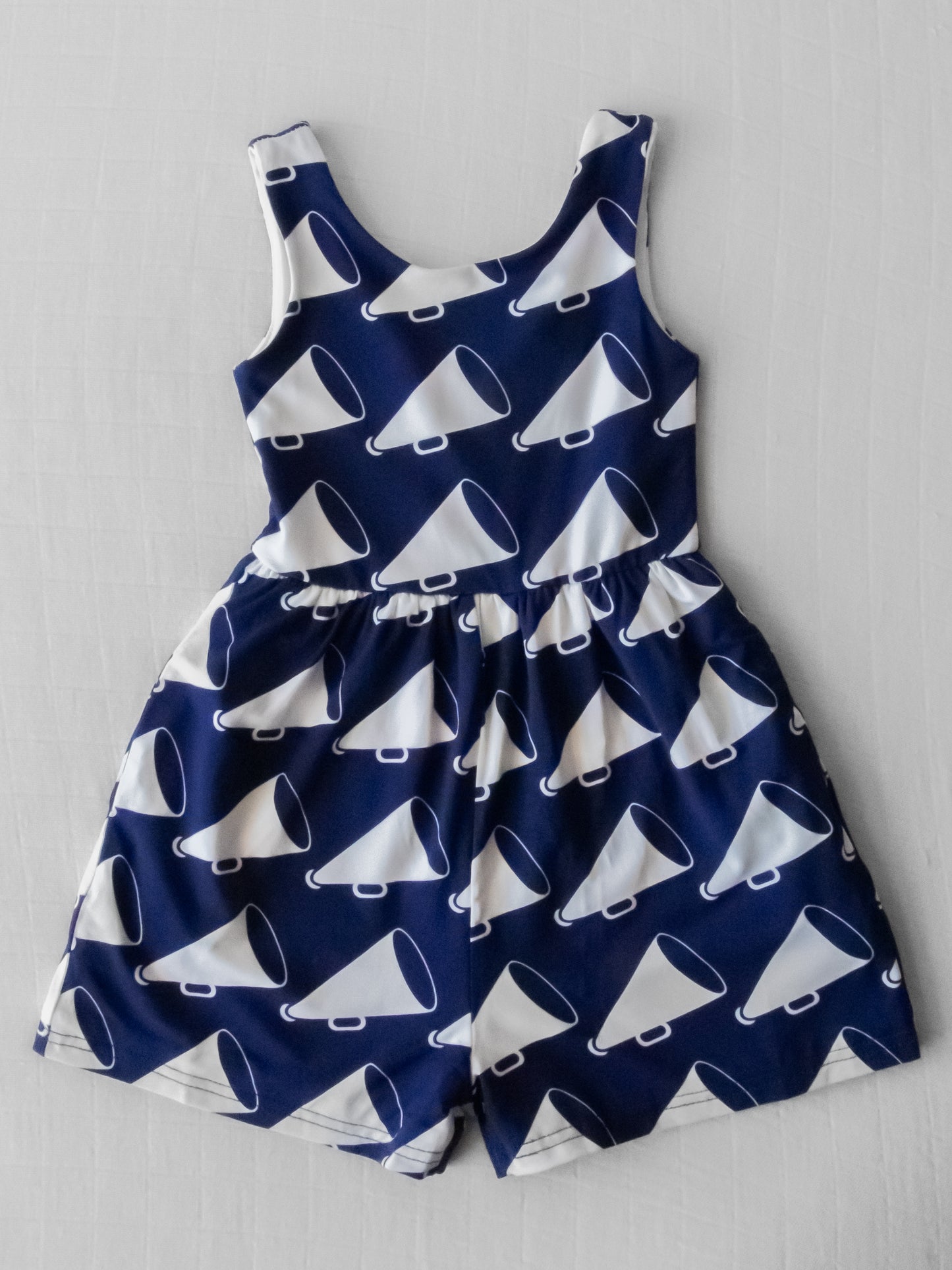 Short Leggy Romper - Cheer Squad Navy