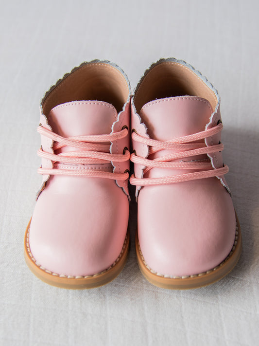 Scallop Ankle Boot - Pink