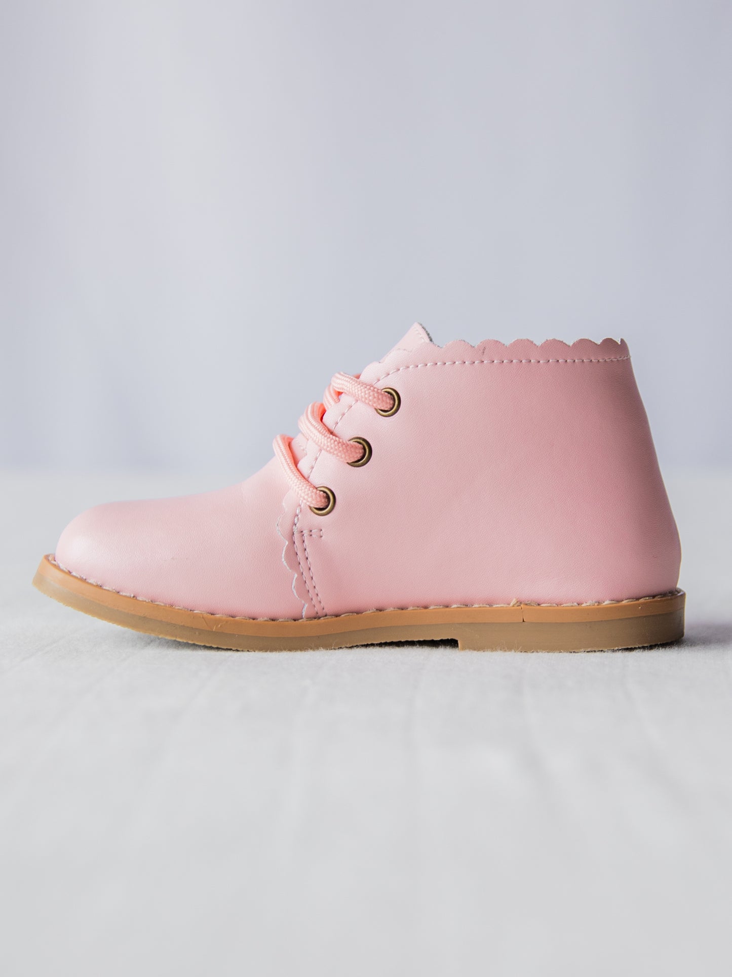 Scallop Ankle Boot - Pink