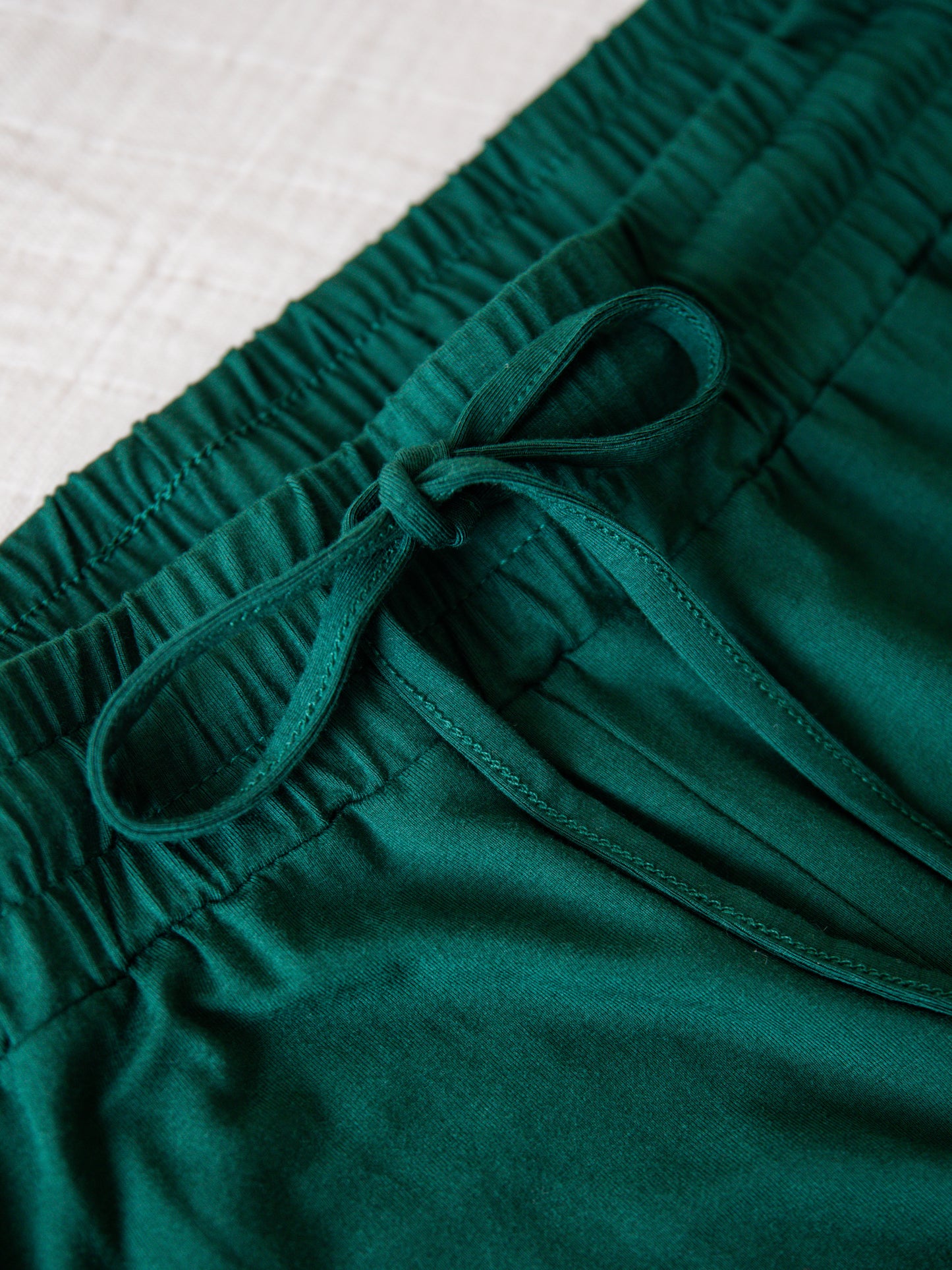 Women's Relaxed Pajama Set - Dark Emerald